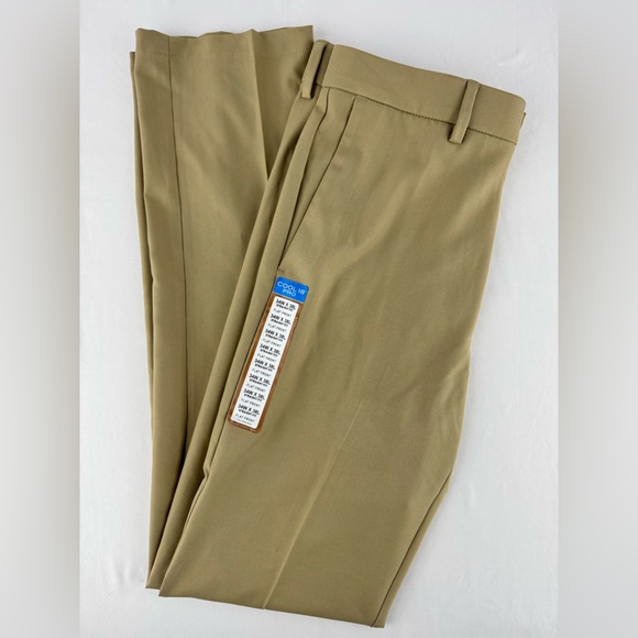 NWT Hagger Men's Shirt Gripper Tan Dress Pants - Picture 3 of 10